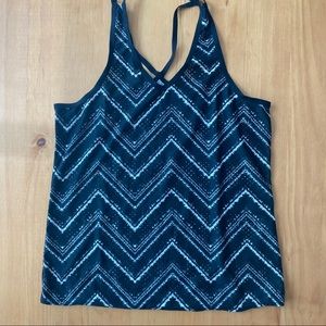 Athleta Chevron Athletic Racerback Tank Sz M